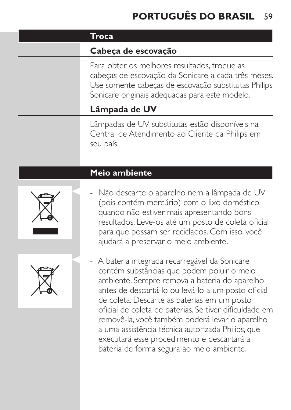 Philips Sonicare FlexCare Platinum Cepillo dental recargable User Manual | Page 59 / 64