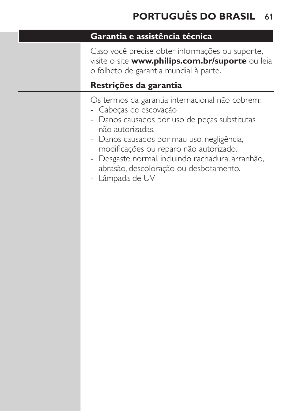 Philips Sonicare FlexCare Platinum Cepillo dental recargable User Manual | Page 61 / 64