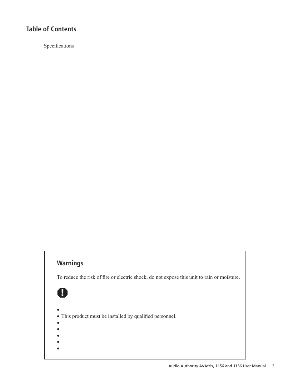 Audio Authority 1156 User Manual | Page 3 / 24