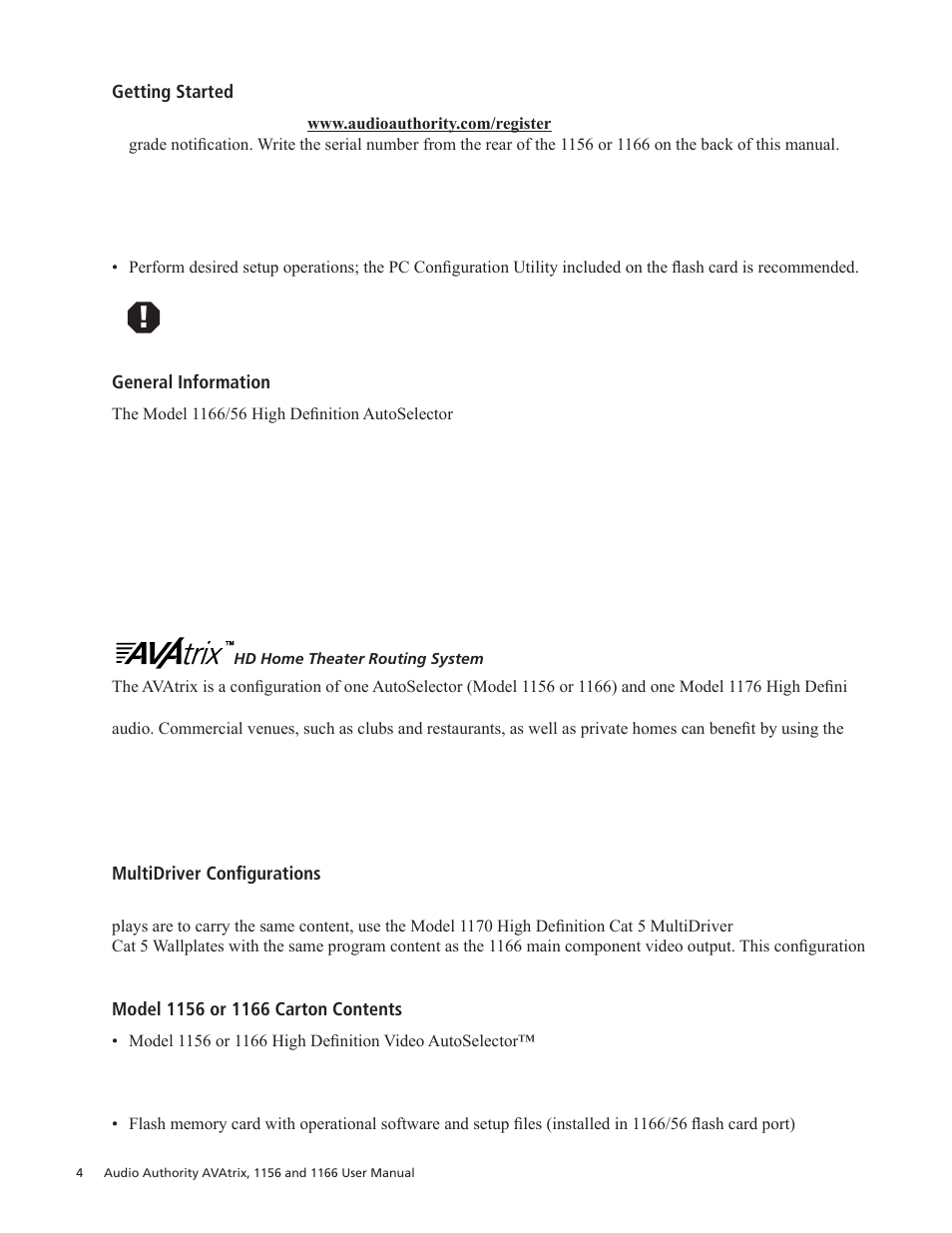 Audio Authority 1156 User Manual | Page 4 / 24