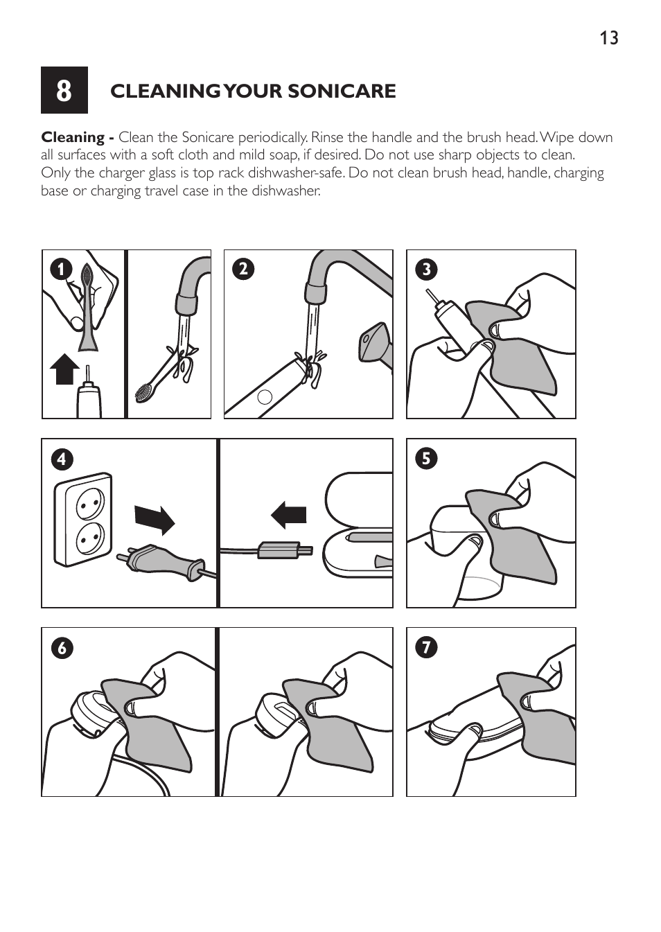 Philips Sonicare DiamondClean Cepillo dental sónico recargable User Manual | Page 13 / 188