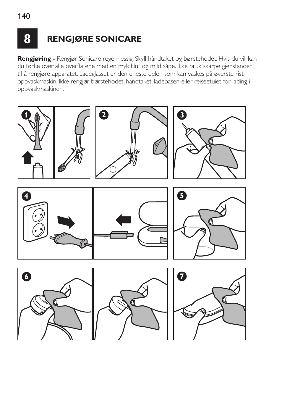 Philips Sonicare DiamondClean Cepillo dental sónico recargable User Manual | Page 140 / 188