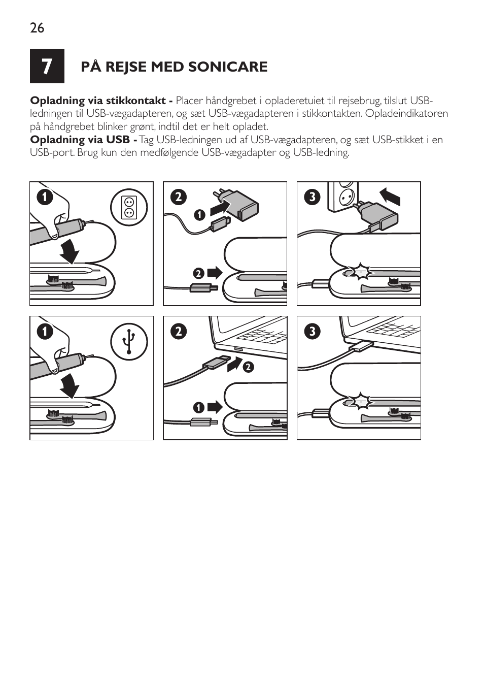 På rejse med sonicare | Philips Sonicare DiamondClean Cepillo dental sónico recargable User Manual | Page 26 / 188