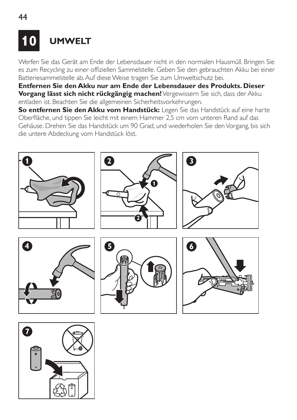 Umwelt | Philips Sonicare DiamondClean Cepillo dental sónico recargable User Manual | Page 44 / 188