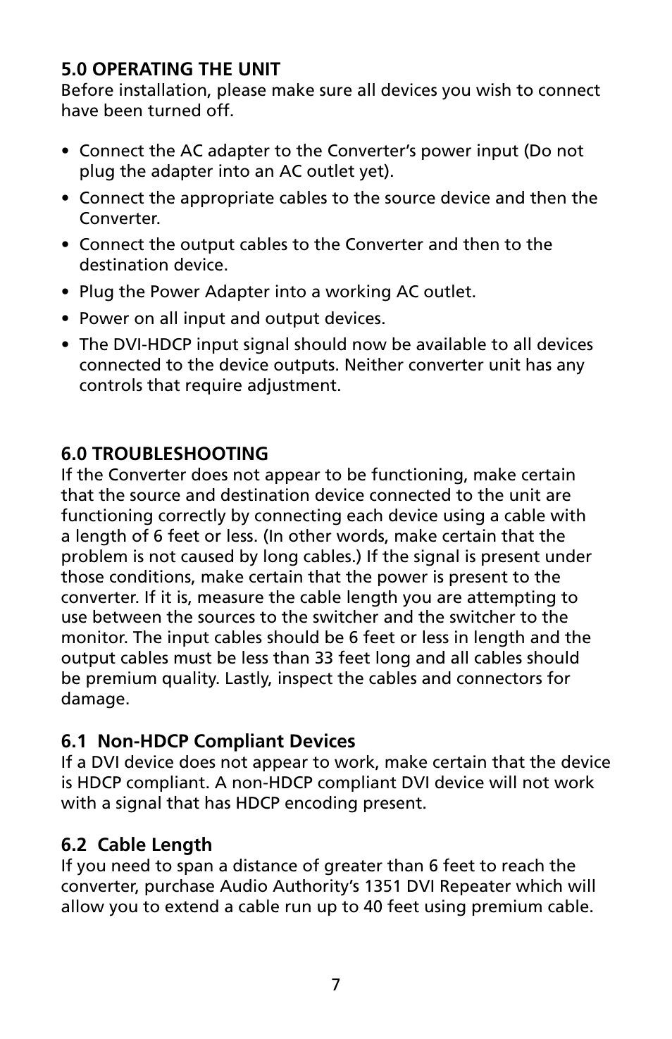 Audio Authority 1311 User Manual | Page 7 / 12