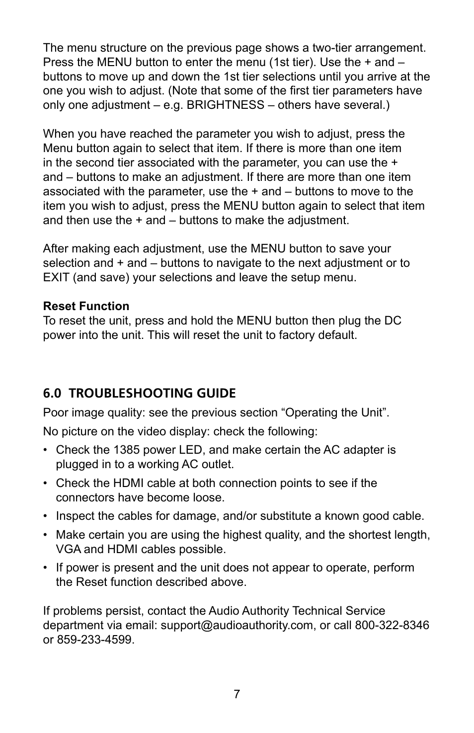 Audio Authority 1385 User Manual | Page 7 / 12