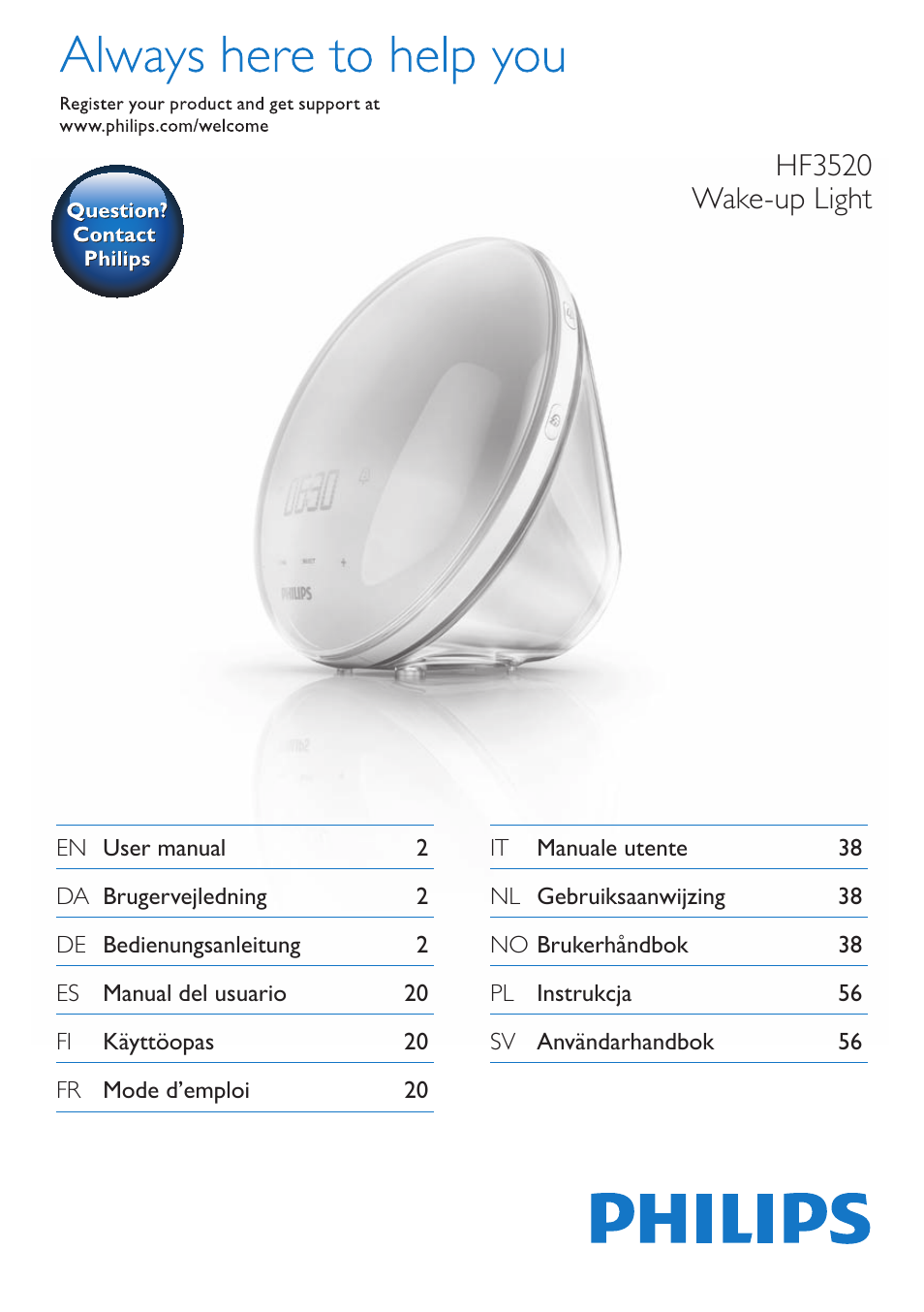 Philips Wake-up Light User Manual | 76 pages