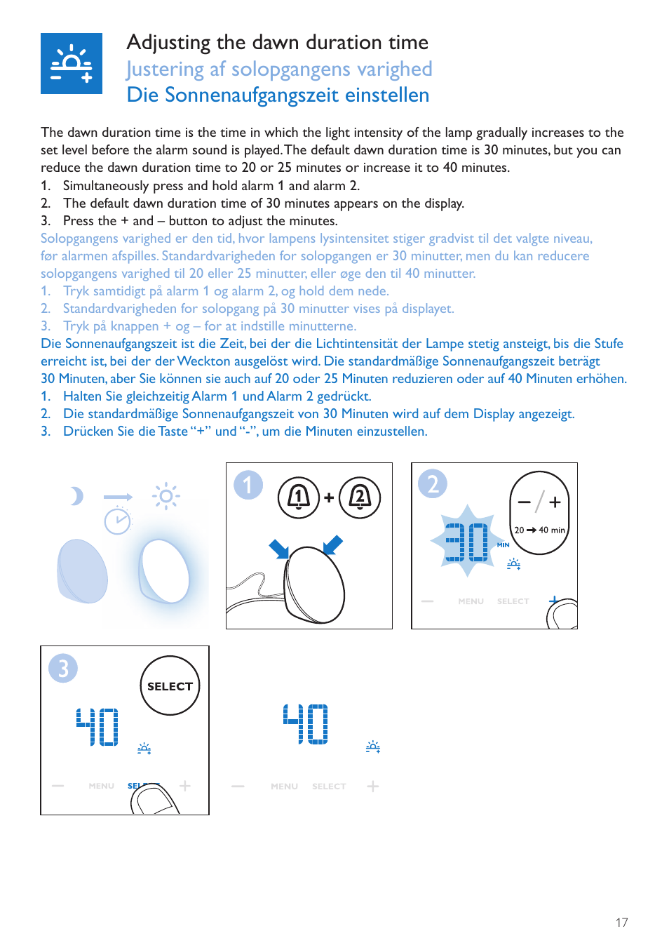 Philips Wake-up Light User Manual | Page 17 / 76