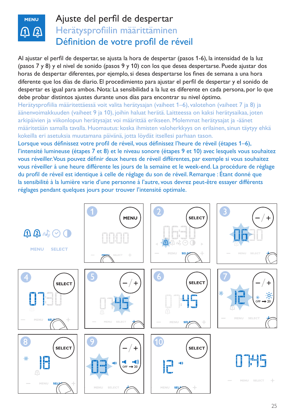 Philips Wake-up Light User Manual | Page 25 / 76