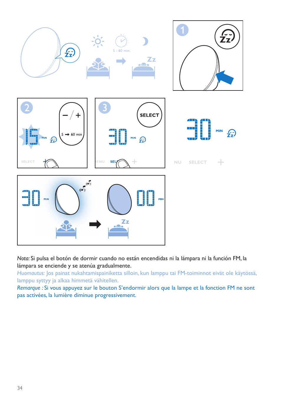 Philips Wake-up Light User Manual | Page 34 / 76