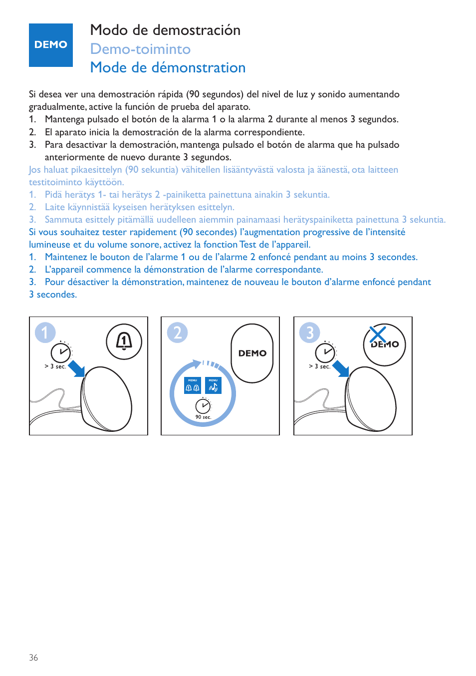 Philips Wake-up Light User Manual | Page 36 / 76