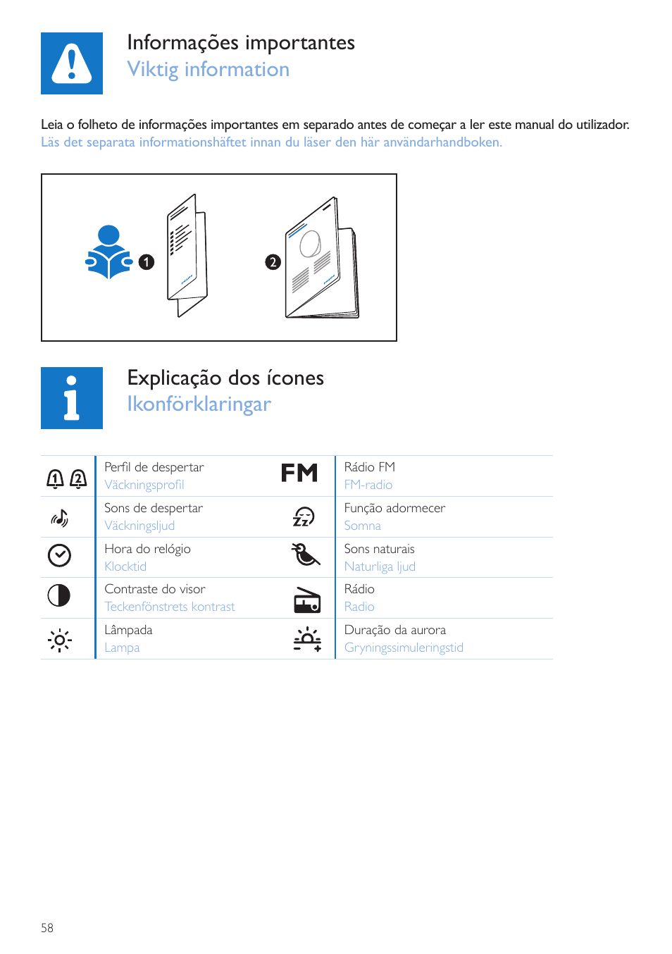 Philips Wake-up Light User Manual | Page 58 / 76