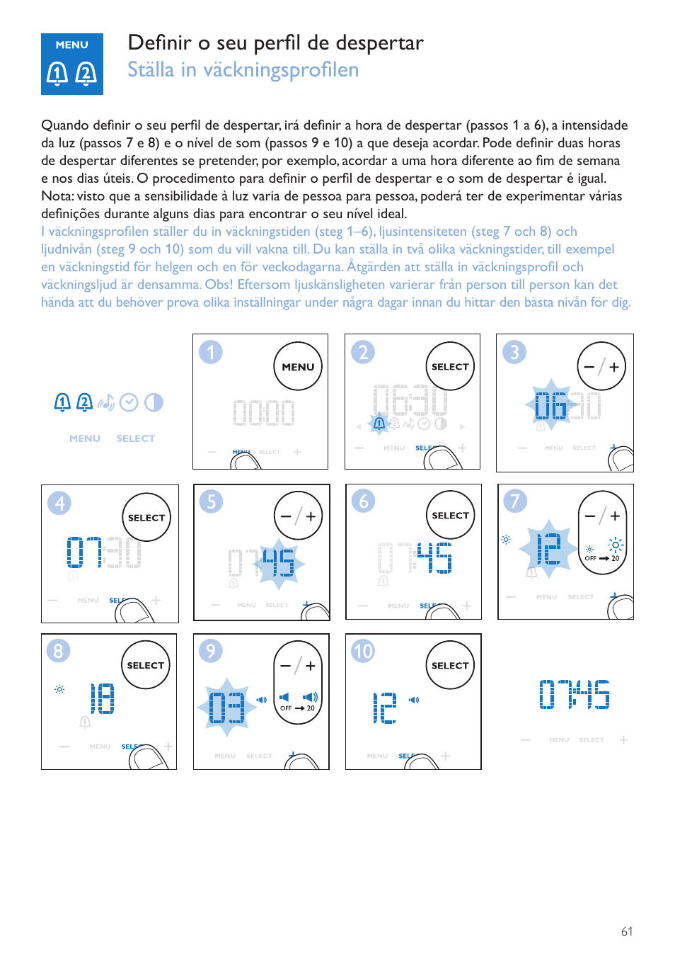 Philips Wake-up Light User Manual | Page 61 / 76