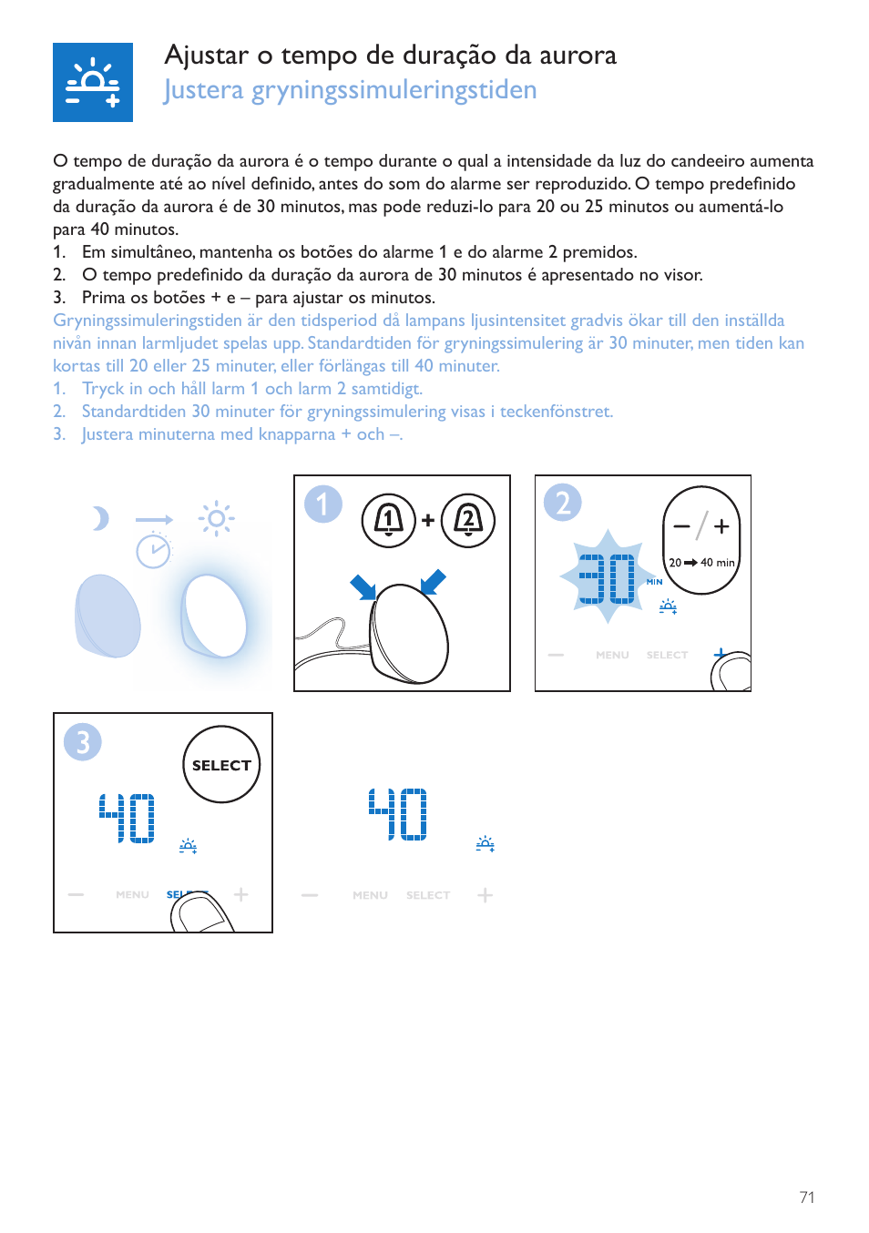 Philips Wake-up Light User Manual | Page 71 / 76