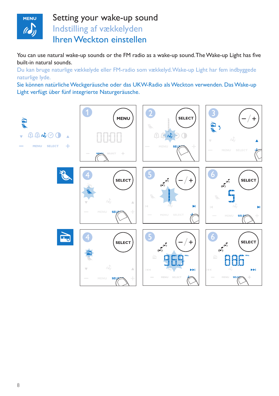 Philips Wake-up Light User Manual | Page 8 / 76