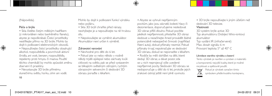 Philips Gafas de 3D activo User Manual | Page 10 / 84