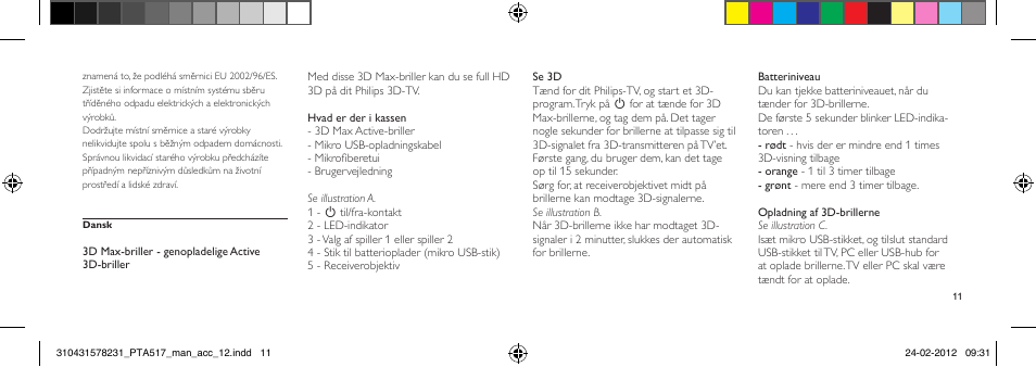 Philips Gafas de 3D activo User Manual | Page 11 / 84