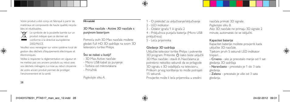 Philips Gafas de 3D activo User Manual | Page 28 / 84