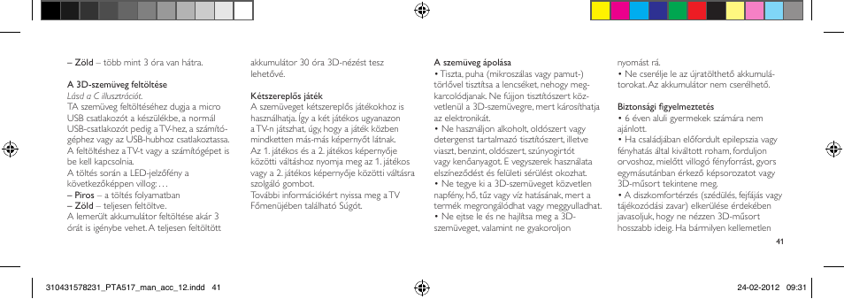 Philips Gafas de 3D activo User Manual | Page 41 / 84