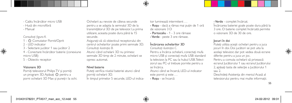 Philips Gafas de 3D activo User Manual | Page 55 / 84