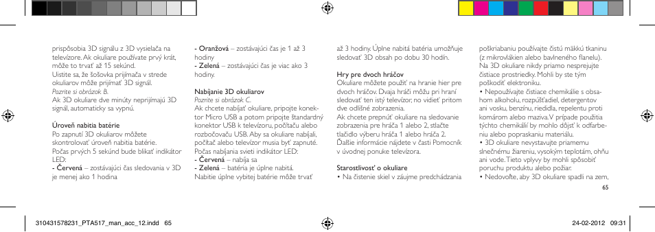 Philips Gafas de 3D activo User Manual | Page 65 / 84