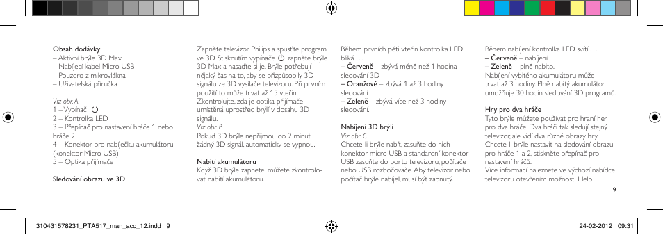 Philips Gafas de 3D activo User Manual | Page 9 / 84