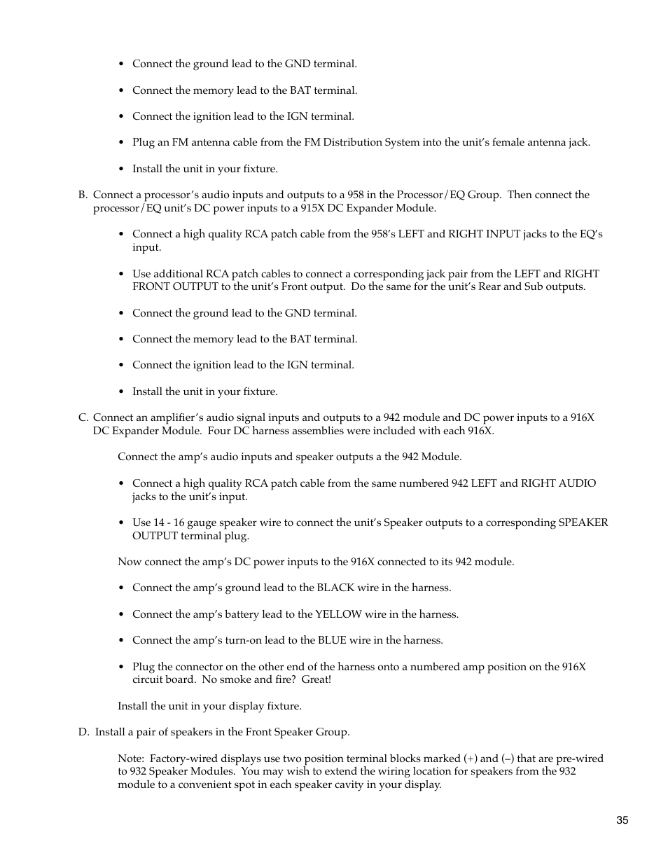 Audio Authority Car Audio System User Manual | Page 35 / 55