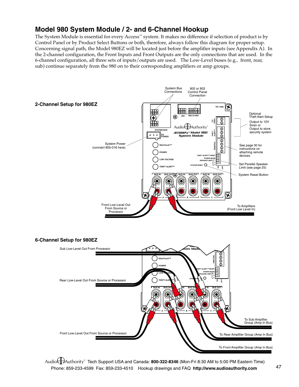The system module is essential for every access | Audio Authority Car Audio System User Manual | Page 47 / 55