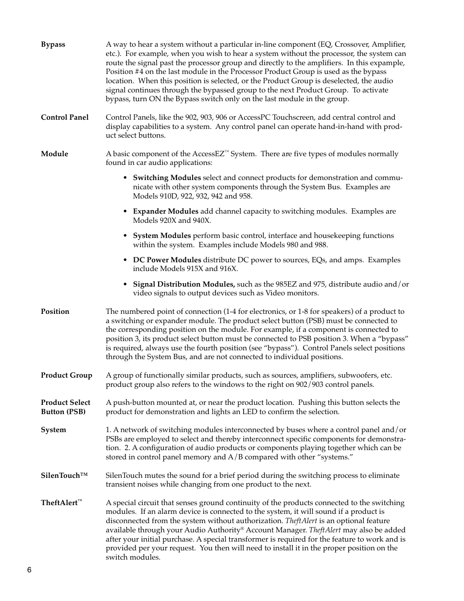 Audio Authority Car Audio System User Manual | Page 6 / 55