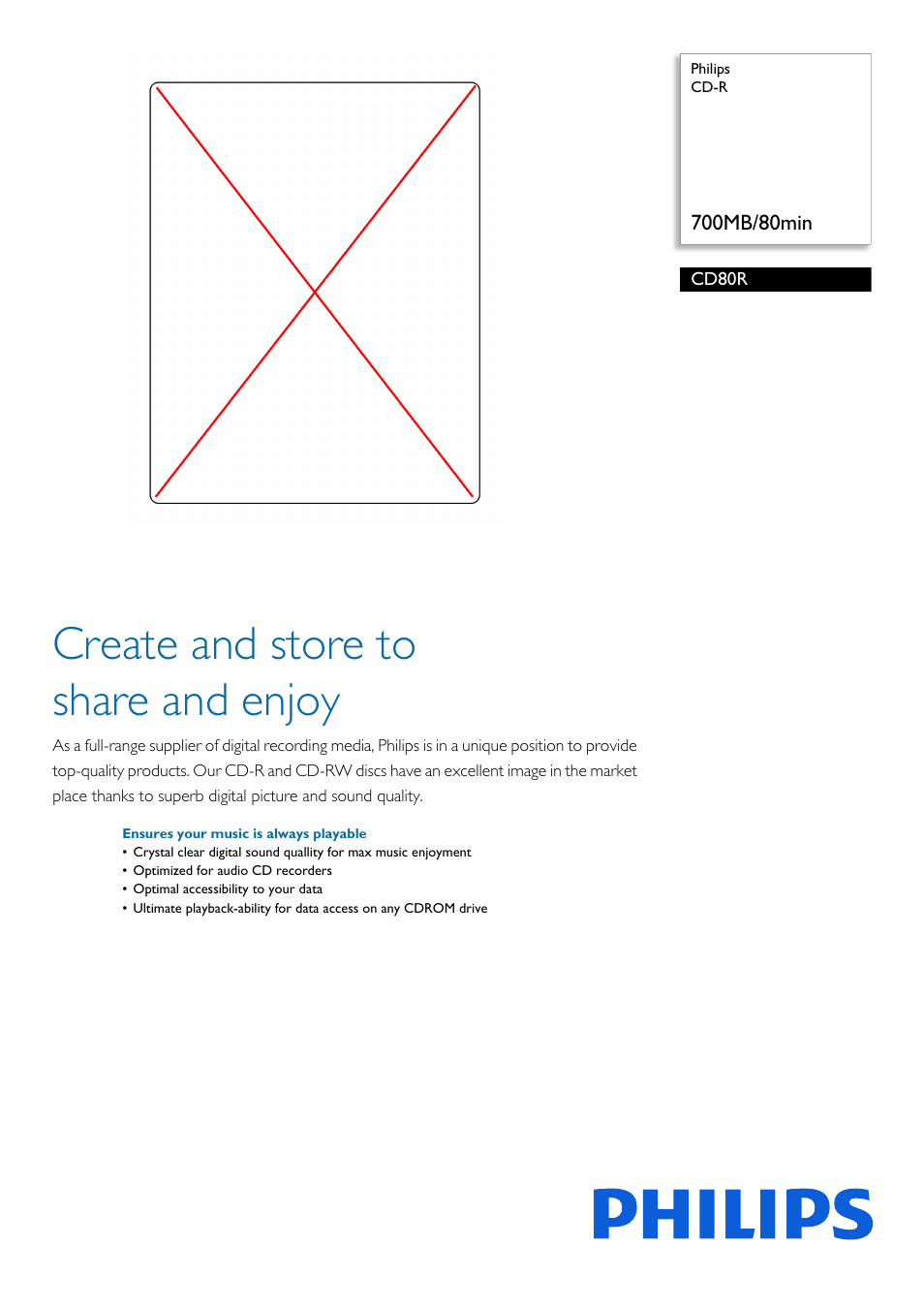 Philips CD80R User Manual | 2 pages
