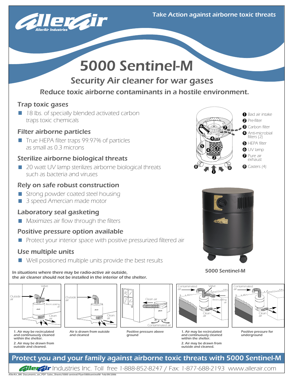 AllerAir 5000 Sentinel-M User Manual | 2 pages