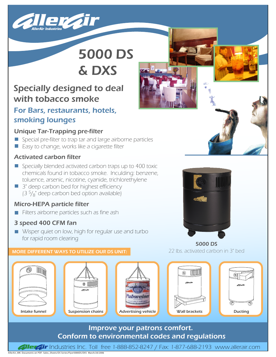 AllerAir 5000 DS User Manual | 2 pages