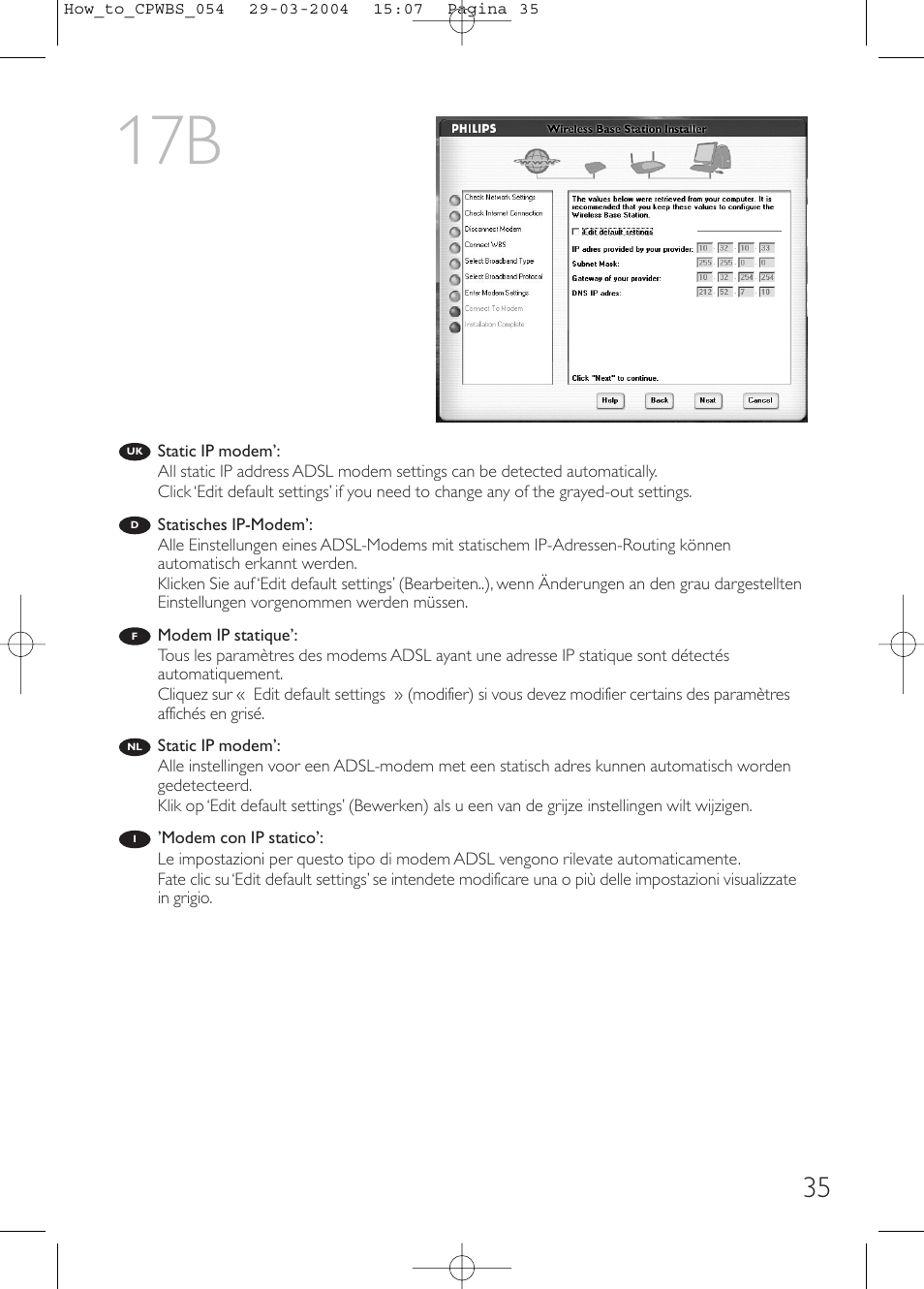 Philips Estación base inalámbrica User Manual | Page 35 / 80