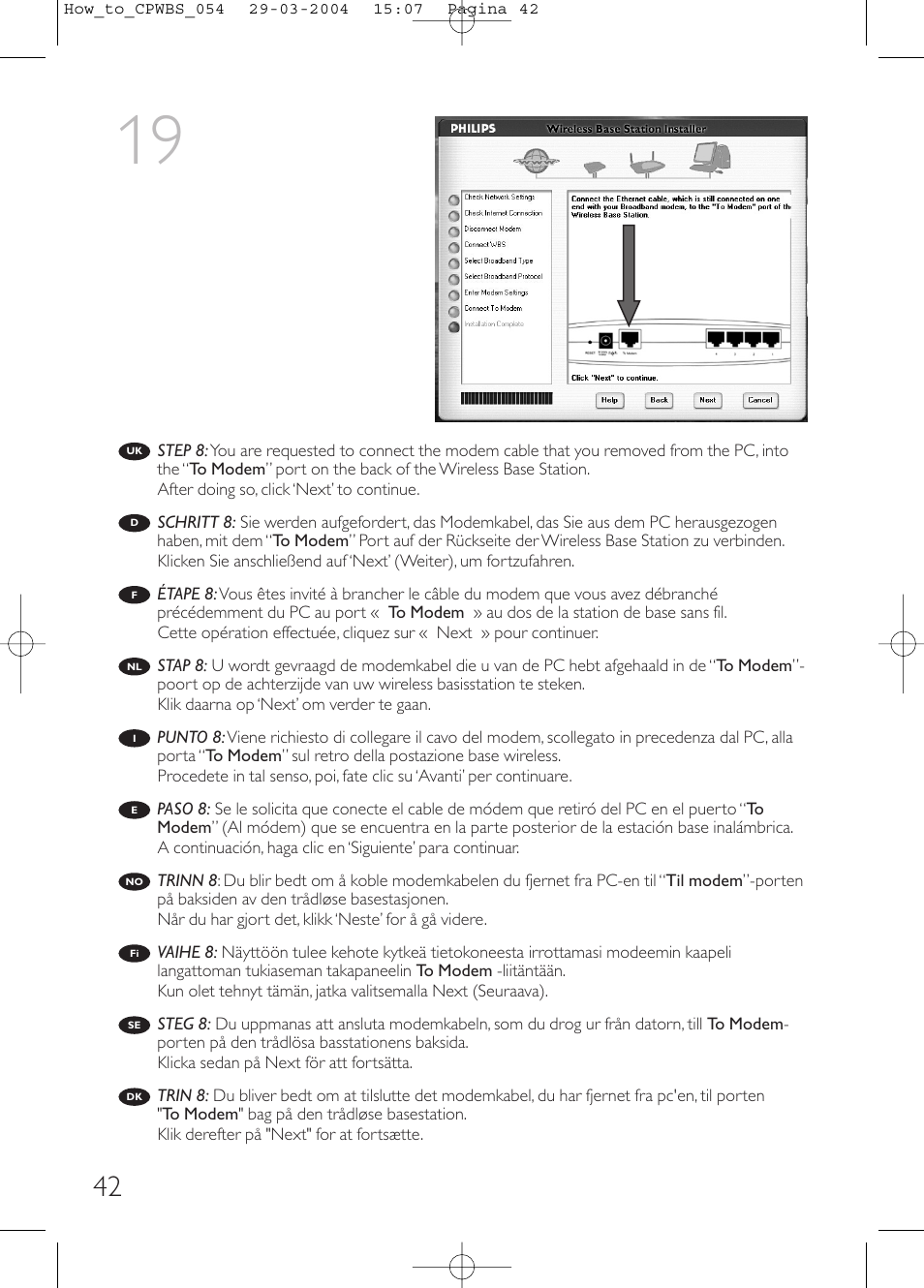 Philips Estación base inalámbrica User Manual | Page 42 / 80