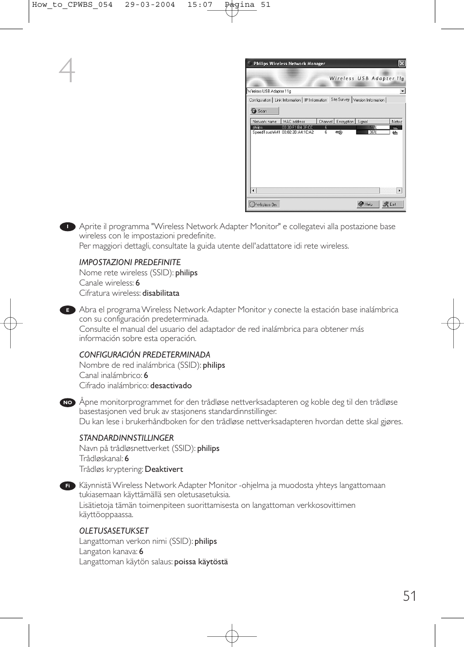 Philips Estación base inalámbrica User Manual | Page 51 / 80