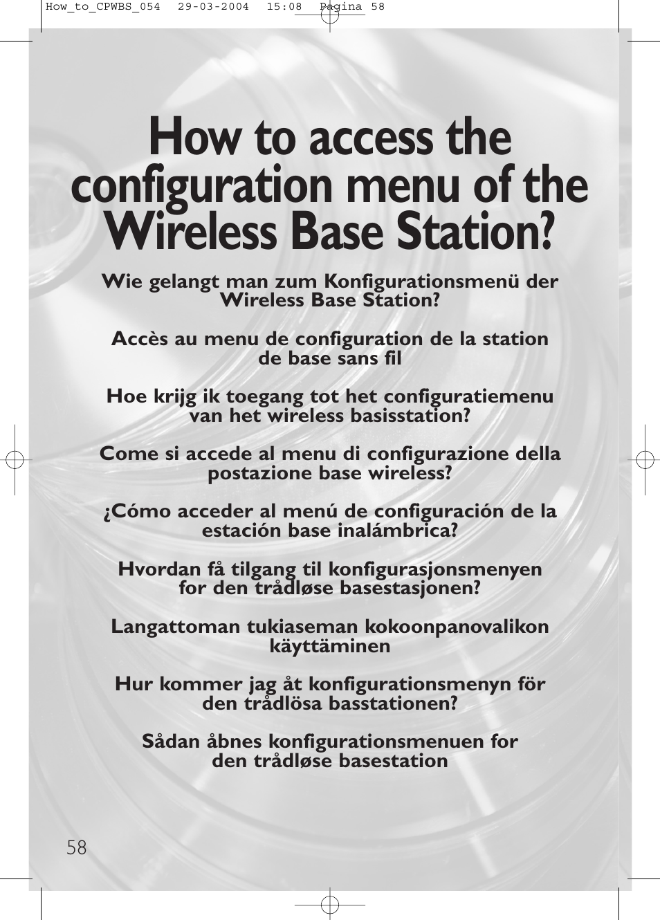 Philips Estación base inalámbrica User Manual | Page 58 / 80