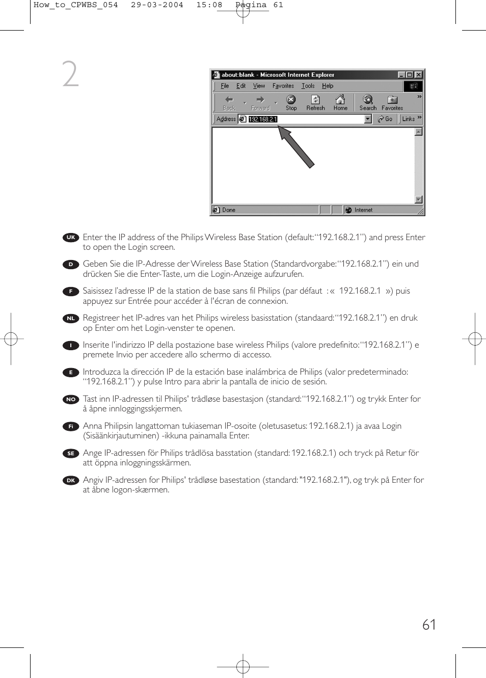 Philips Estación base inalámbrica User Manual | Page 61 / 80