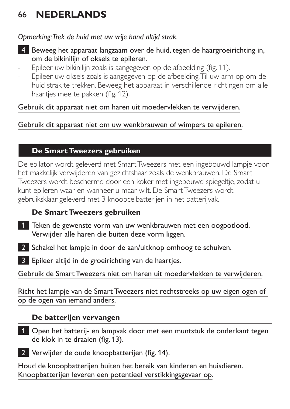 Nederlands | Philips Set de depilación de edición limitada User Manual | Page 66 / 104