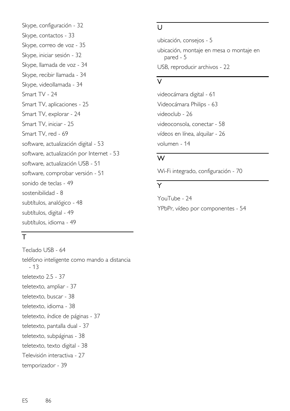 Philips 4000 series Televisor Smart LED 3D ultrafino User Manual | Page 86 / 87