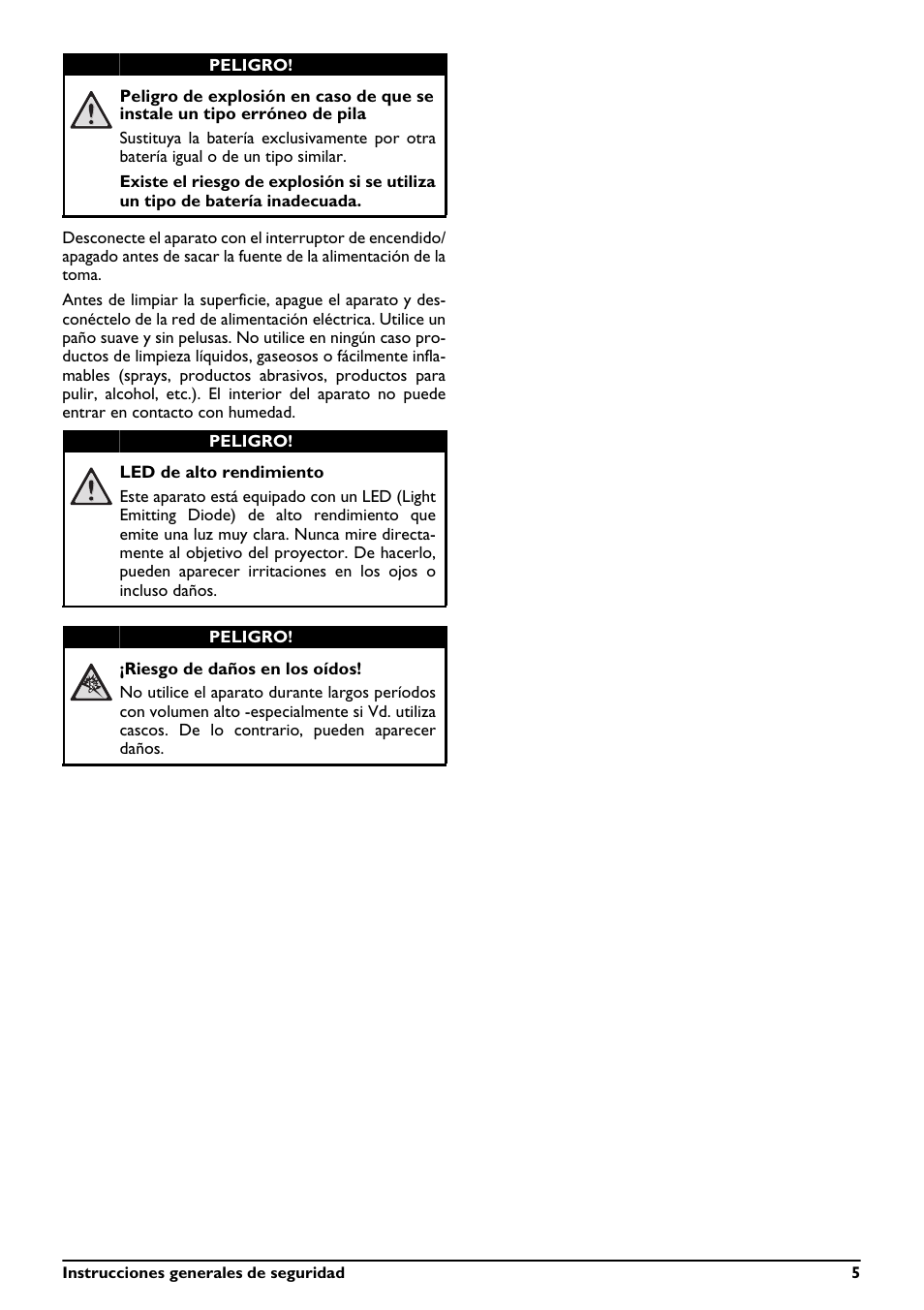 Philips PicoPix Proyector de bolsillo User Manual | Page 5 / 26