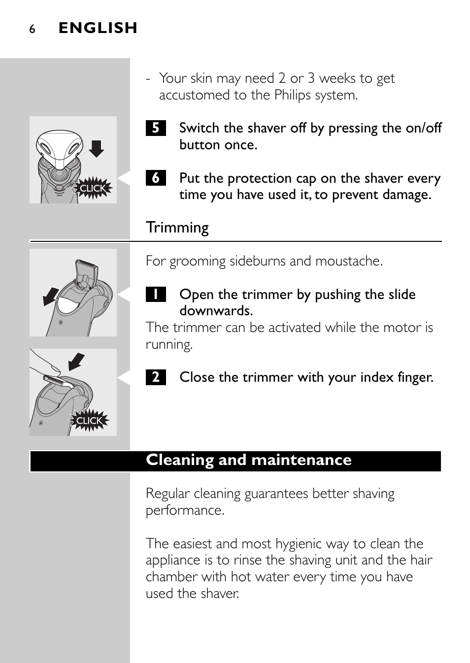 Philips Afeitadora eléctrica User Manual | Page 4 / 76