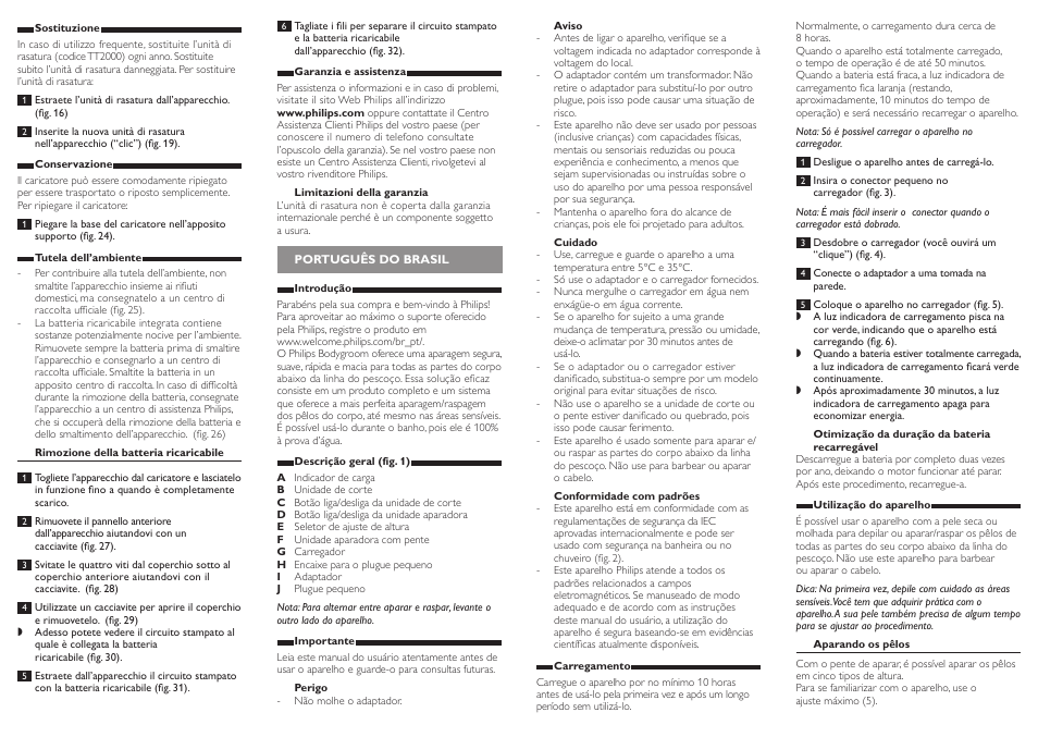 Philips Afeitadora corporal User Manual | Page 6 / 7