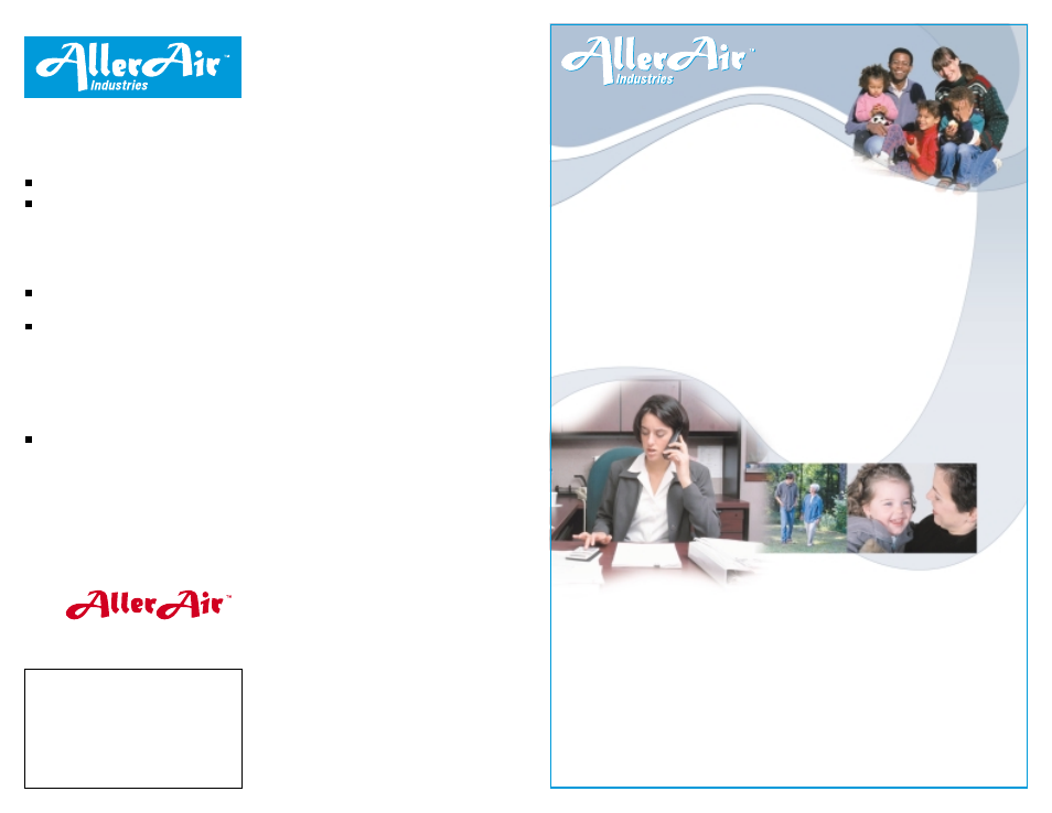 AllerAir Central Air Purifiers G0842R04 User Manual | 2 pages