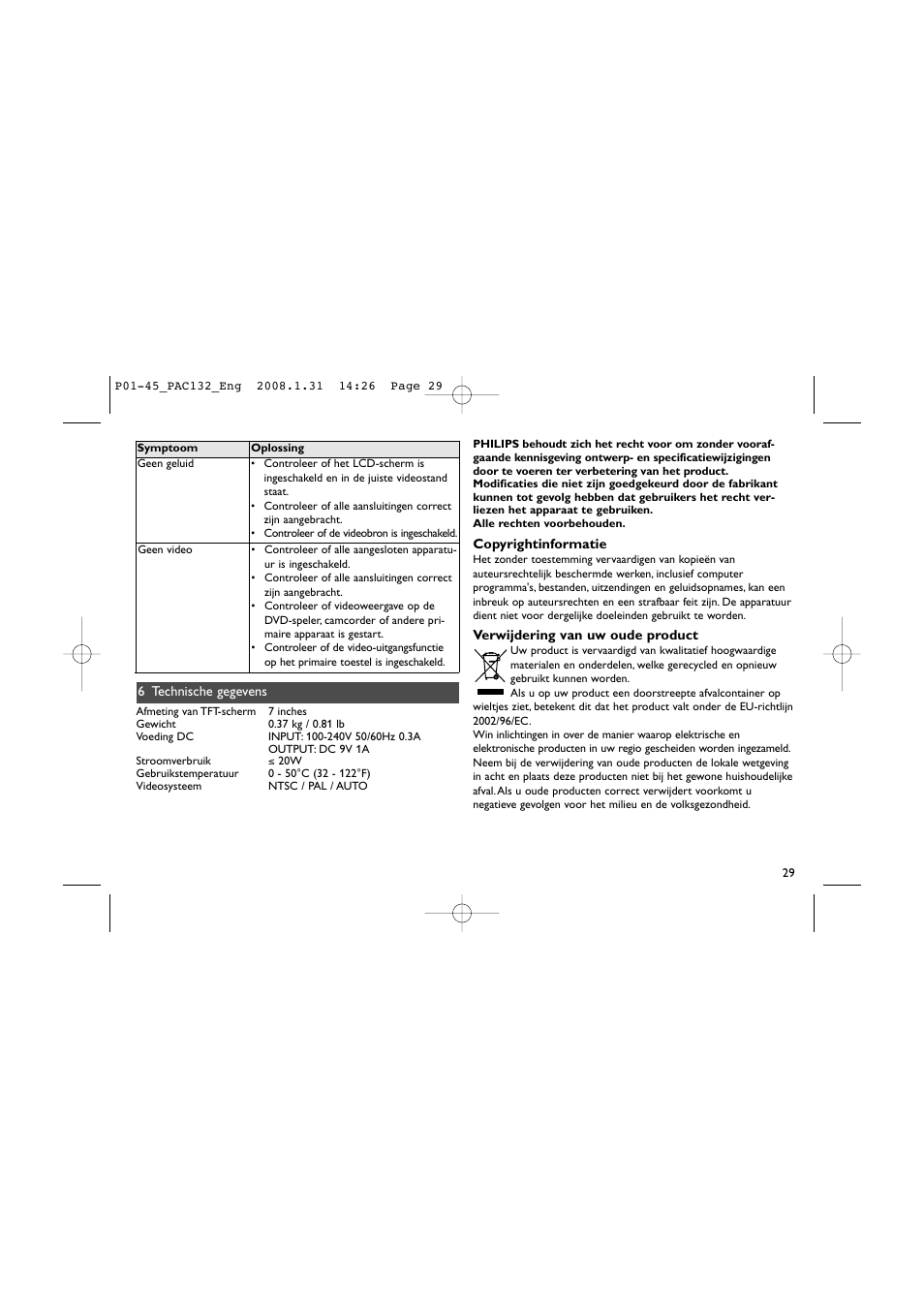 Philips Pantalla LCD adicional User Manual | Page 29 / 45
