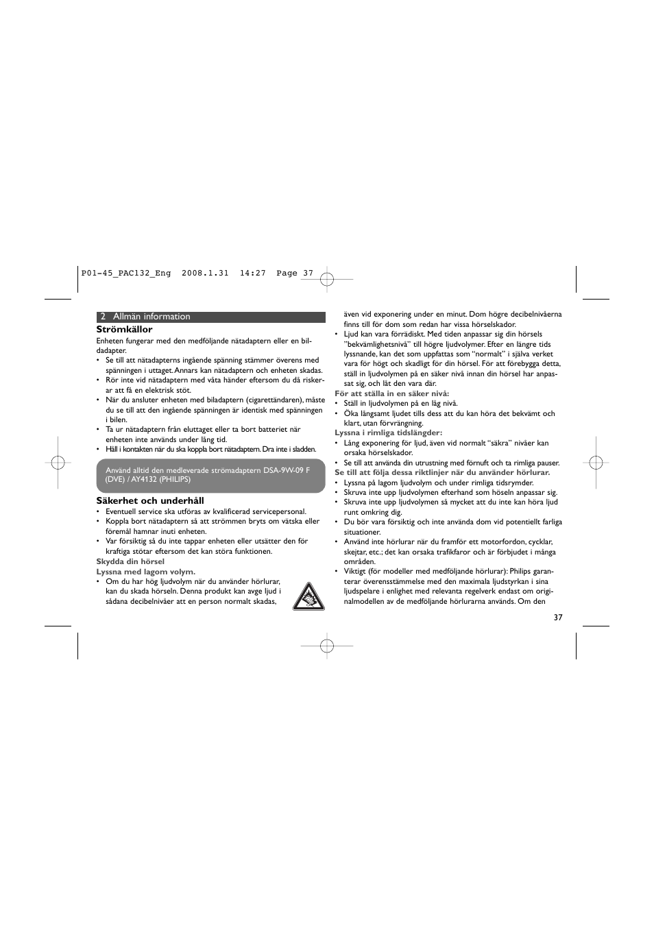 Philips Pantalla LCD adicional User Manual | Page 37 / 45