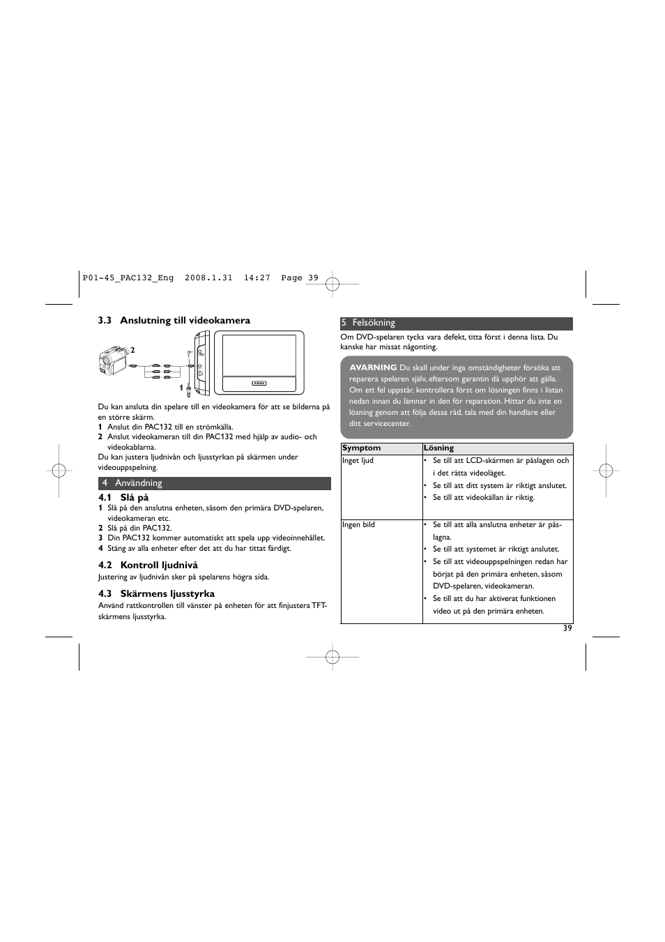 Philips Pantalla LCD adicional User Manual | Page 39 / 45