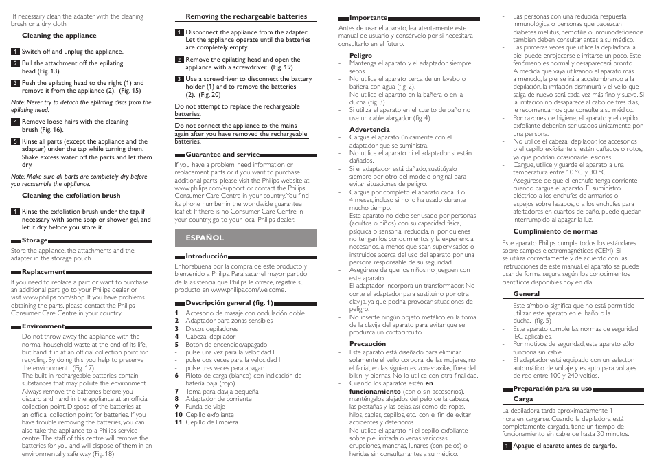 Philips SatinSoft Depiladora User Manual | Page 3 / 8