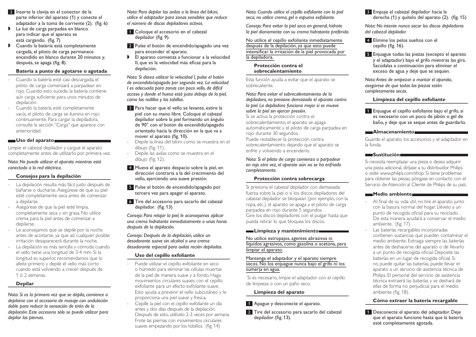 Philips SatinSoft Depiladora User Manual | Page 4 / 8