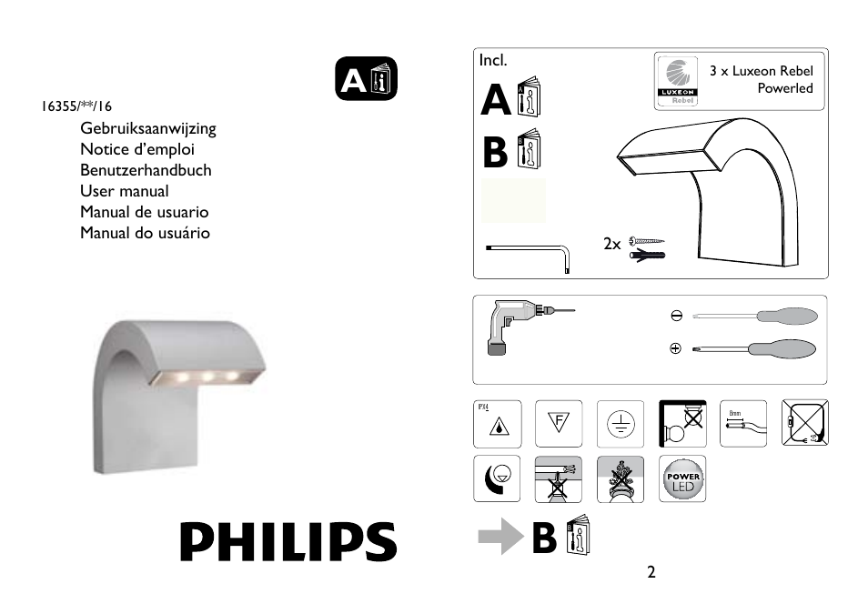 Philips Ledino Aplique User Manual | 4 pages