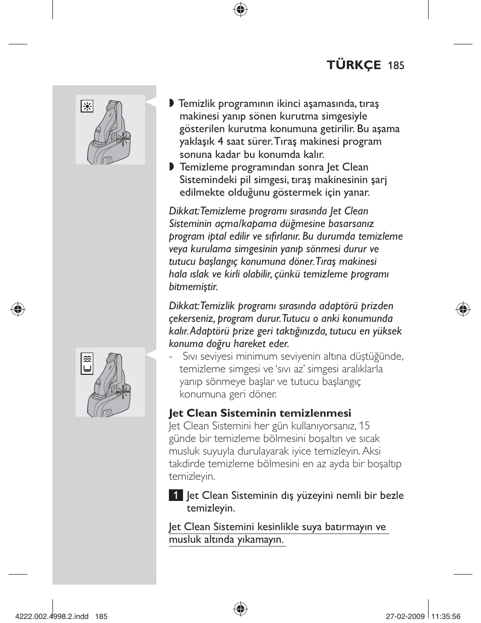 Türkçe | Philips SHAVER Series 3000 Afeitadora eléctrica User Manual | Page 183 / 192